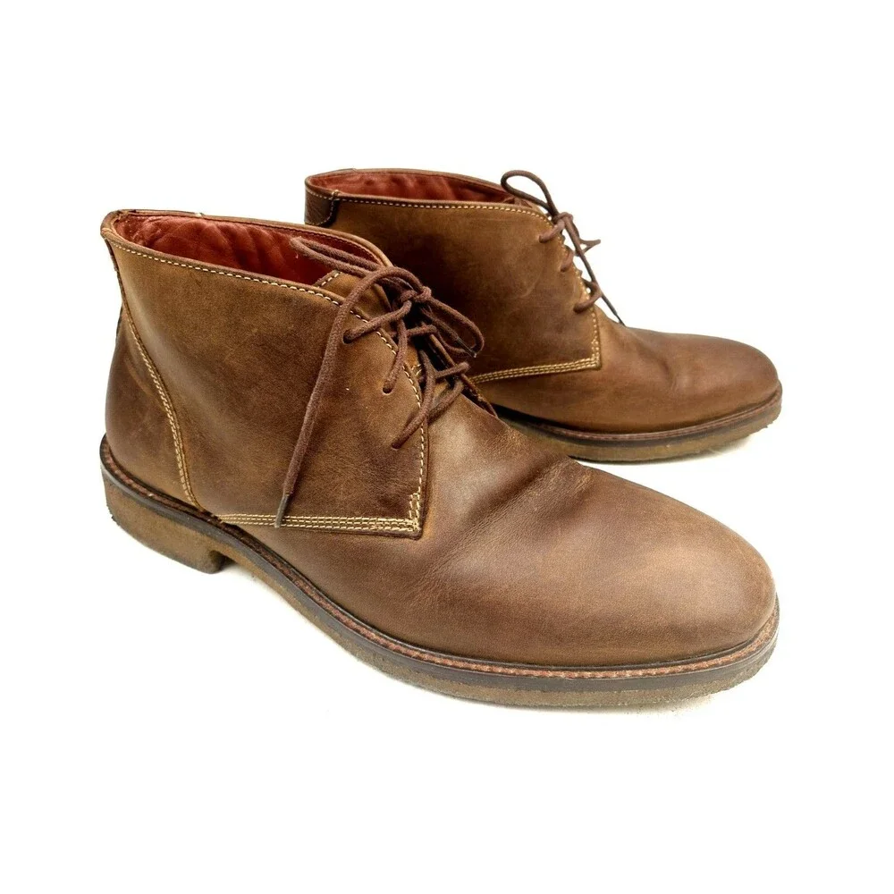 Johnston & Murphy Copeland Chukka Men's 8.5 Boots Tan Sheepskin Crepe Sole
